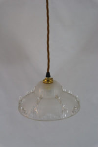 French Over Table Light, Looks like Lalique but only marked 'French'